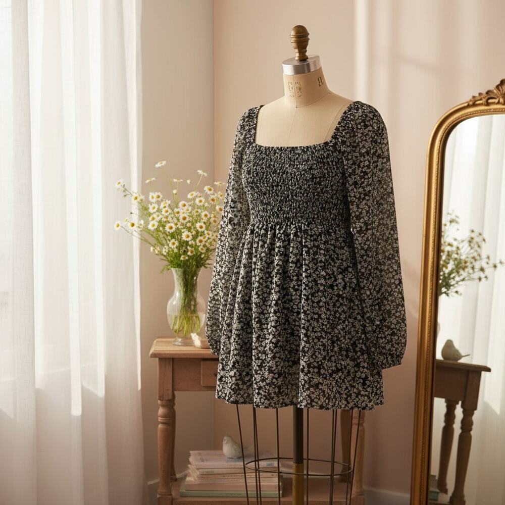 Women's Express Floral Lightweight Sexy Feminine Cottagecore Summer Dress Xl